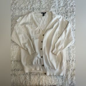 FOREVER 21! Oversized White Cardigan